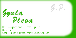 gyula pleva business card